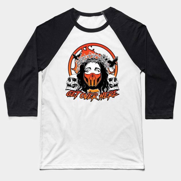 Scorpion Get Over Here Baseball T-Shirt by RomaChornei